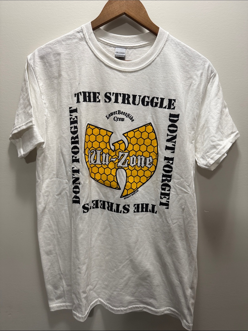 Wu-Zone Gildan White Short Sleeve Tee Size M 28.5x20